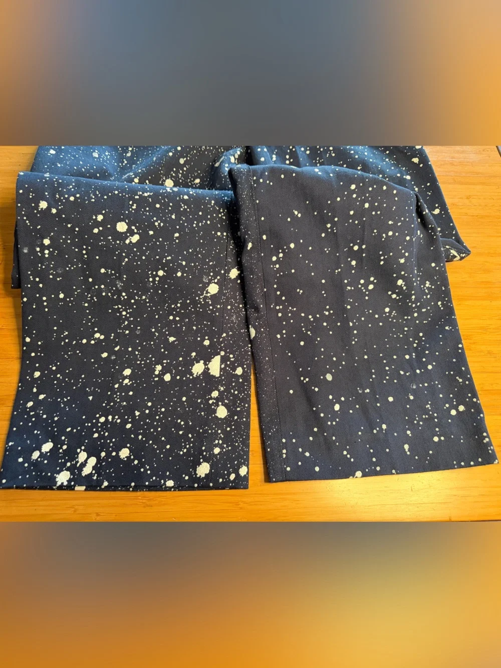 SECOND/LAYER Cerreto Trousers Navy Paint Splatter Size 48 (Waist 34)